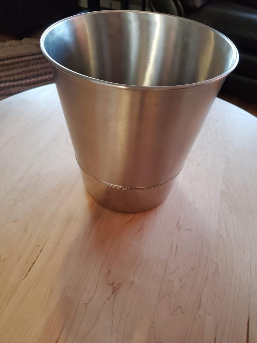 Stainless Steel Wastebasket - Silver